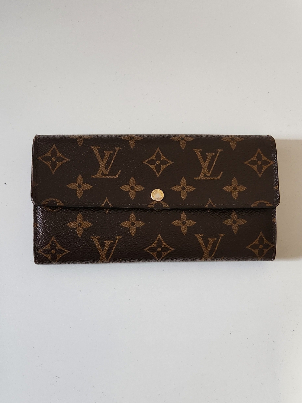 Authentic Louis Vuitton Brown Monogram Continental Wallet - As Is